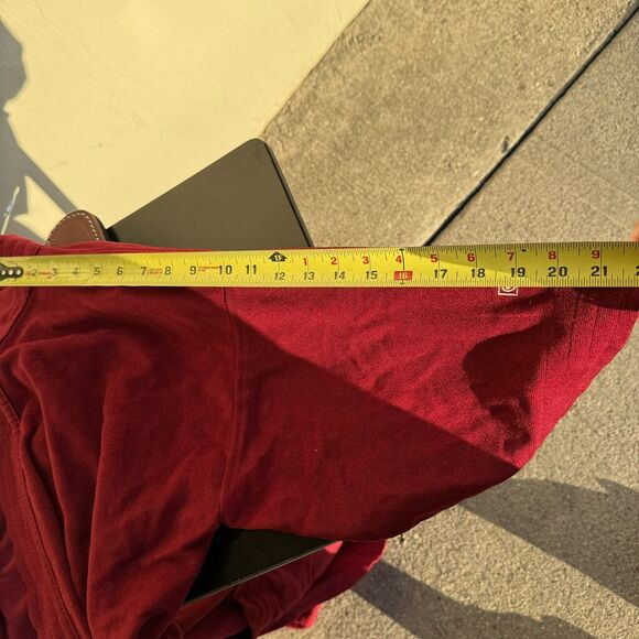 Men's Vtg Pierre Cardin Maroon Robe One Size Polyester Made USA 70s 80s Belted - Picture 7 of 10